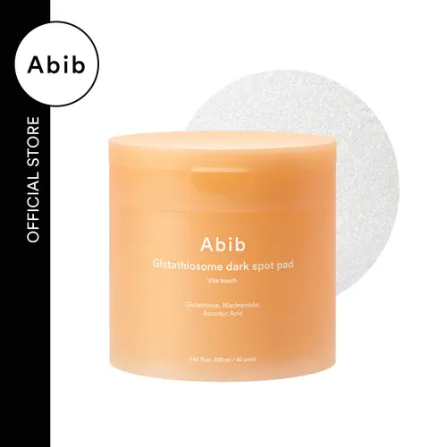 Abib Glutathiosome Dark Spot Vita Touch Toner Pads (60-Count) - Brightening Hyperpigmentation Care Pads with Vitamin C, Niacinamide, Ceramide NP, Chitosan, Butylene Glycol, Caprylyl Glycol, Phellinus Linteus Extract, Methylpropanediol, Panthenol
