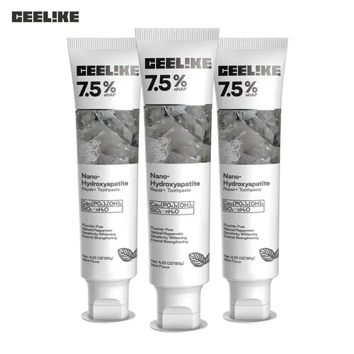 CEELIKE Bioactive Nano Hydroxyapatite Toothpaste - Fluoride-Free Enamel Strengthening Formula with Natural Peppermint Scent for Breath Fresh, HA Enamel Support, Gentle Mint Flavor Toothpaste, Mint Flavor Toothpastes