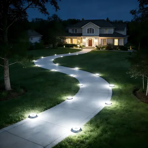 Flacchi 2-in-1 Solar Landscape Disk Lights - Ultra-Bright Solar Powered Spotlight, Outdoor Waterproof Lights for Yard, Garden Pathway - All-Weather Home Improvement Decor for Deck,sohochic