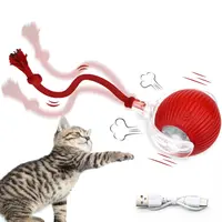Cat & Small Dog Interactive Ball Toy - USB Rechargeable, Motion Starts Play Instantly, USB No Batteries, Auto Roll-On, Chirp Lights, Anti-Depression Pet Gift