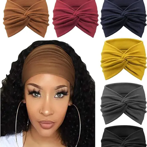 Solid Color Wide Hair Band, Elastic Headbands, Boho Style Hair Accessories for Women & Girls, Minimalist Headwear Suitable for Thick Hair, Hairbands