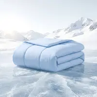OEKO-TEX Certified Eco-Friendly Cold Touch Fabric Comforter - 2-Sided Bedding, Cooling Blankets, Twin, Body Heat-Absorbing, Soft Fluffy Texture, Ideal for Hot Sleepers, Home/Office Use, Christmas Gift