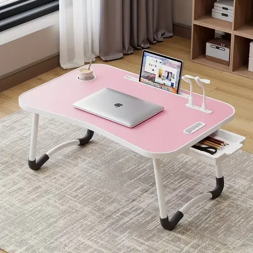 Oversized Laptop Bed Desk, Portable Foldable Laptop Table, Computer Desk Tray Table with 4 USB Ports, Storage Drawer and Cup Holder, for Bed/Couch Working Reading Writing Student Learning Desk sohochic sohochic sohochic sohochic sohochic