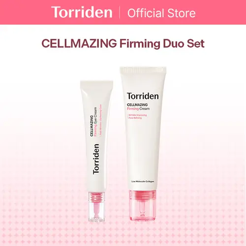 [Torriden Official] CELLMAZING Firming Duo Set (Firming Cream + Eye Cream) | Crease-Free Makeup Prep Duo, Elasticity Boost, Clean Beauty