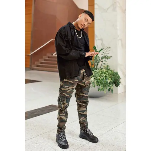 Hunter Slim Cargo Pants - Camouflage