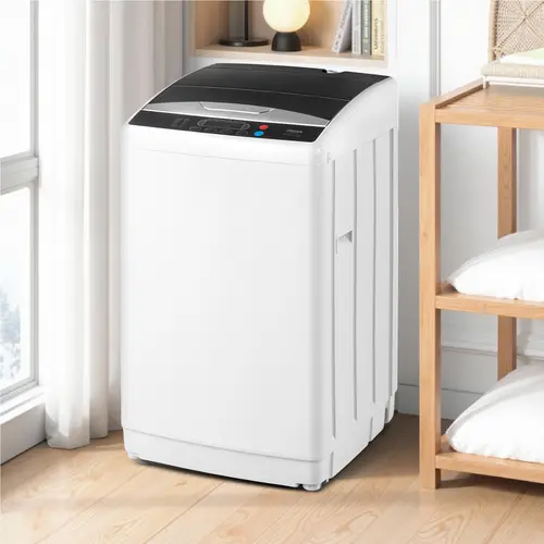 ROVSUN Full-Automatic Washing Machine & Dryer Combo Home Appliance - 110V RV-Ready Compact, 17.8/25/30LBS Stainless Steel Drum, 400W Fast Wash Drain Pump, Child Lock, Under 60dB, Portable for Apartments, RV,sohochic