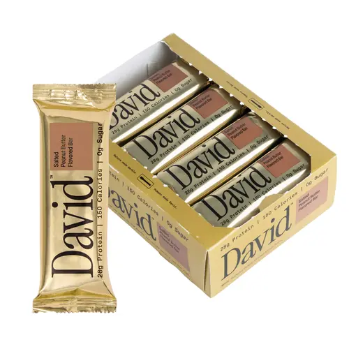 Salted Peanut Butter – 28g Protein 150 Calories 0g Sugar – Includes 12 Bars