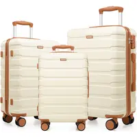 Miusse 3-Piece Hardside Luggage Set - 4-Wheel 360° Quiet Spin Spinners (20/24/28in) with TSA Lock, Polycarbonate Build, Anti-Burst Zips Guard Gear, Durable Lightweight Carry On & Checked Bags for Students, Business Trips