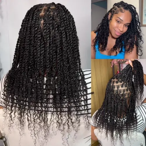 [Style Icon] Summer Vibes 3 pcs Afro kinky Bulk Human Hair Extensions For Braiding Dreadlock Human Hair Natural Color Bulk Human Hair