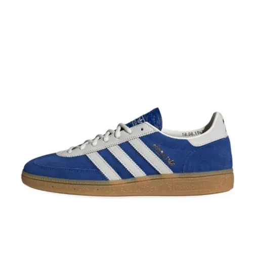 Adidas Men's Handball Spezial 75th Anniversary Premium Suede Sneakers - Collegiate Royal, Stripes, Casual Wear Mensfashion Footwear Shoes, Removable Insole, Classic Detailing, True Size Fit, Relaxed Build