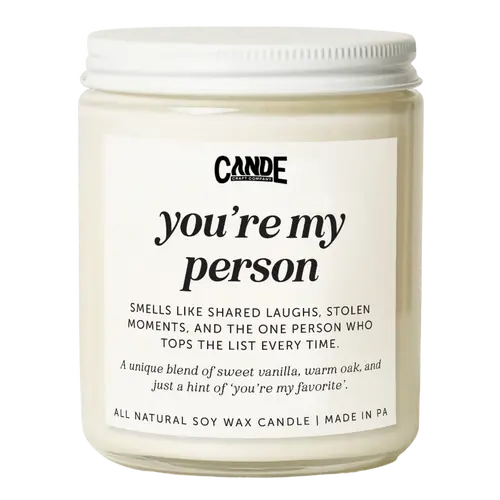 You're My Person Candle – Best Friend Gift, Friendship Soy Candle, Gift for Her, Birthday Gift, Sentimental Candle, Handmade Gift