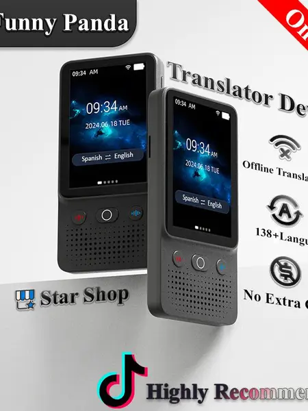 Al Language Translator Device | No Additional Charges l Translation Does Not Require a Signal Source | Translate 138+Languages with WiFi | Translation Multi-Language Touchscreen Real-Time Translaton summerwins fathers day