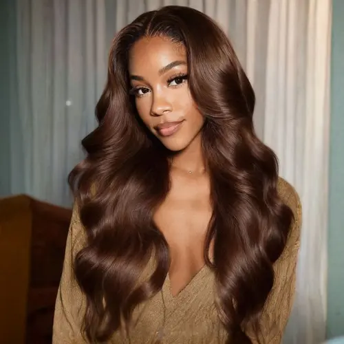New In| UNice Glueless Auburn Brown Loose Wave Wig with Drawstring Pre Cut 13x4 HD Lace Frontal Human Hair Wigs Natural Haieline for Beginners Friendly #, Wigs Human Hair, Glueless Wigs Human Hair,sohochic