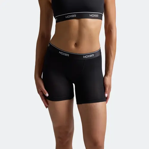 Woxer Women's Classic 5" Inseam Baller Boxer Panties - Soft, Breathable Modal Feels Airy, Mid-Rise Secure Fit, Sensory-Friendly, No-Dig Comfort Waistband, Lightweight, Tag-Free, Lined Inside Leg Panels, Everyday Wear