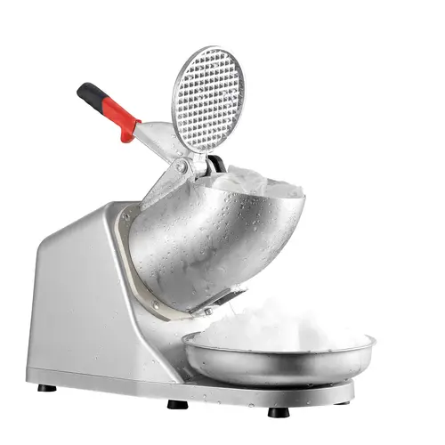 Segawe Commercial-Grade Shaved Ice Machine - Aluminum Home Ice Crusher, 143 lbs High-Output Slush Maker with Large Bowl, Waterproof Switch, Silver Kitchen Appliance