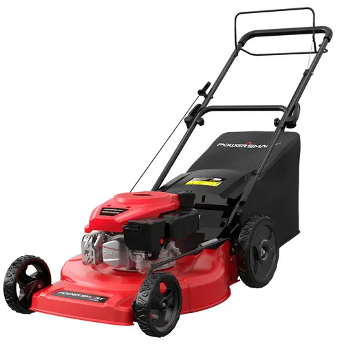 【Summerfinds】PowerSmart Self Propelled Gas Lawn Mower, 21 in./22 in. with 170cc OHV Engine, 2-in-1(Mulch/Bag)/3-in-1(Mulch/Bag/Side Discharge) Rear-Wheel Drive High Wheels, Black/Red (V8621S/V8622S/V8622S1), Blades, Cutting