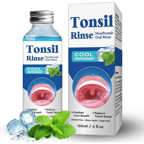 Natural Herbal Oral Care Mouthwash - 4Fl Oz Peppermint Herbal Ingredients Mouthwash for Tonsil Stone Removal, Soothing Dry Mouth, Bad Breath Elimination & Mouth Freshening
