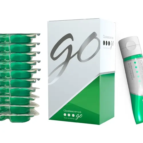 Opalescence GO 15% (10 Treatments) Original Prefilled Teeth Whitening Trays & Travel Whitening Toothpaste 1.0 Oz. Hydrogen Peroxide - Oral Care Mint