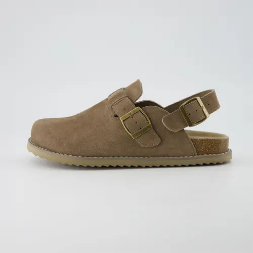 Cushionaire Brooklyn Genuine Suede Slingback Clogs for Women | Genuine Leather Casual Shoes for Women with Memory Foam Cushioned Insoles, Adjustable Back Strap
