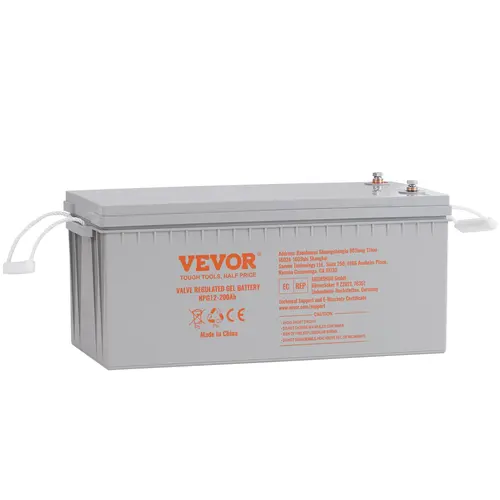 【toolupgrade】VEVOR 12V 200AH AGM Marine Rechargeable Replacement Batteries - 1400A High Power Output, Low Self-Discharge, UL-Compliant Car Battery Repair Tool Accessory for Off-Grid Use, Outdoor Emergency Backup, Emergency Supply