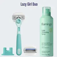 The Lazy Girl Bundle: Moisture Plus Razor and Light Hydrating Spray,No Shave Gel Needed