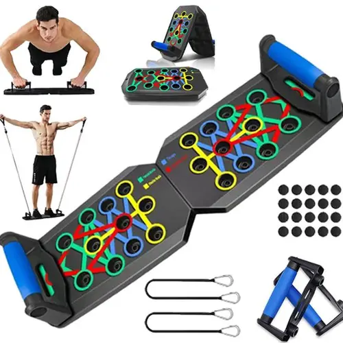 5-in-1 Push-up Board - Home Exercise Equipment, Adjustable Workout Equipment, Strength Training Accessory, Portable At Home Gym System for All Body Types, Fitness Enthusiast Gifts