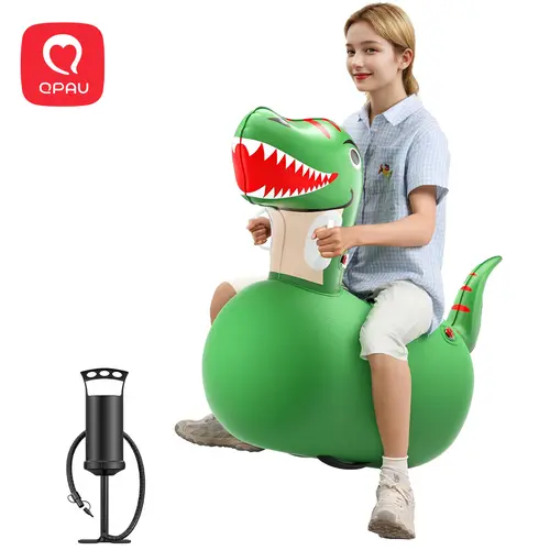 QPAU 1/2 PCS Bouncy Animal Hopper Toys - Large for 5+, Inflatable Ride-On Jumping Bouncer with Hand Pump, Heavy Duty Giant Bouncy Pal, 220lbs Load Capacity, Indoor & Outdoor Energy Release Toy for Kids Adults, tiktokshopbacktoschool, Halloween sohochic