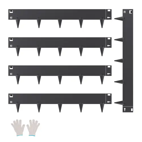 【toolupgrade】VEVOR Galvanized Steel Landscape Edging Border (5 Packs, 39x4in) - Rust-Resistant, Weather-Resilient, Durable, Flexible, Versatile Gardening Fencing with Gloves, Manual, Bendable Design for Yard Installation, Neat Garden Bed Definition, Defi