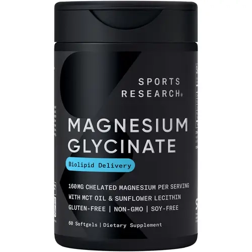 Sports Research Magnesium Glycinate 160mg (60 softgels)