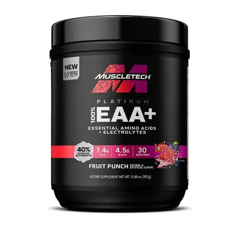 MuscleTech | Platinum 100% EAA+| Essential Amino Acids| Muscle Strength Builder for Men & Women | Workout Supplement | 13.8 oz | 30 Servings