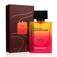 [YCZ] Love's Red Flame Eau de Parfum 1.7 fl oz | Warm Spicy Woody Fragrance, Warm, Alluring & Irresistibly Attractive, Long-Lasting for Dates and Evening Social Occasions, Inspired by the Spark That Draws Two People Closer