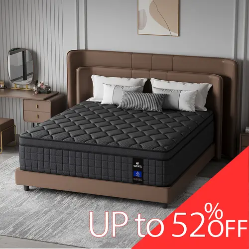 Hybrid Memory Foam and Spring Mattress (8/10/12/14 In) - Medium Firmness, Lumbar Support, Queen Size, King Size, Full-Sized, Extra Deep Options, Boxed Furniture Gift for Home & Hotels, Queen Size Mattress, King Size Mattresses,dorm essentials,home decor,s