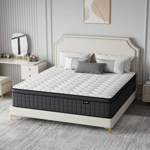 8/10/12/14 Inch Twin, Full, Queen, King Mattress Memory Foam And Spring, Hybrid MattressMedium Firmness, Lumbar Support, For Home Rooms Hotels, Boxed Halloween ChristmasGift Furniture queen size mattress, Hybrid Mattress Mattresses, Mattress Queen Size,so