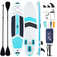Inflatable Stand Up Paddle Board - Premium PVC Multi-Purpose Outdoor SUP with 2-in-1 Paddle, Wide Stable Design, Non-Slip Deck, 400lbs Weight Capacity for Adults