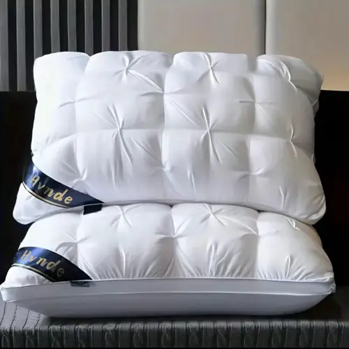Luxury 5-Star Hotel Quality Pillow (19x29in) - Low Allergy Polyester Fiber Cover, Soft Texture, Deep Sleep Support, Posture Fix Sleep Cushion, Neck Care, Cooling Bedding, Relaxing Indoor Bed Accessory