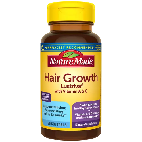 Hair Growth Lustriva® with Vitamin A & C Softgels