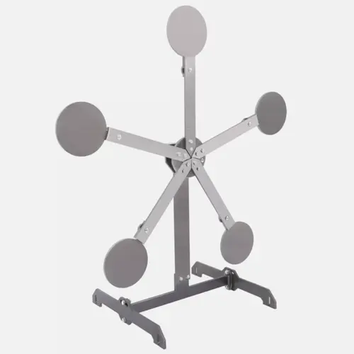 HECASA 8-in High-Strength Steel Outdoor Rotatable Portable Reactive Shooting Target, No Welding Required, Includes Gong Targets,toolupgrade