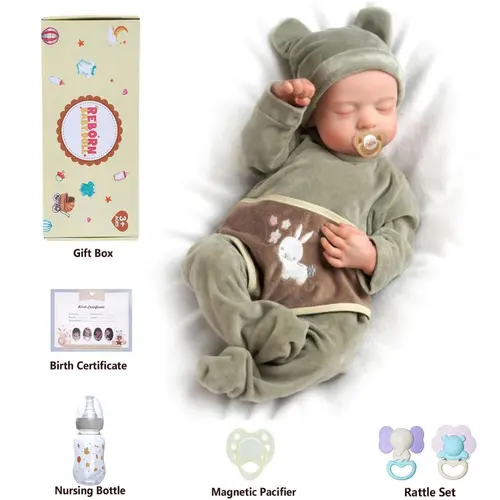 BABESIDE Levi 20-in Reborn Baby Doll - Full Body Vinyl Soft Body, Anatomically Correct, Clothing & Toy Set, Collectibles, Package Box, Cuddly Gift for 3-4 Years Old Kids,sohochic