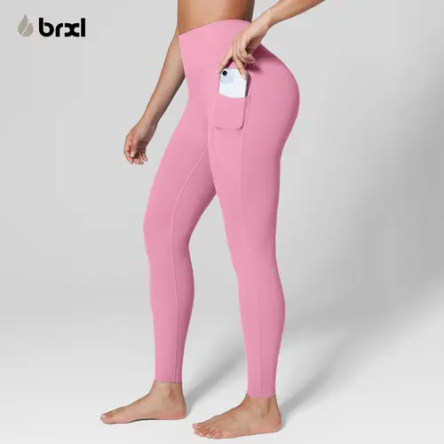 BRXL Women's Buttery Soft High-Waisted Athletic Leggings, Seamless 25" Flex Stretch with Pockets for Yoga, Tummy Control, Cotton Crotch Line, Yoga Leggings Pants, Yoga Gym Outfits,back to school,back to school haul,sohochic