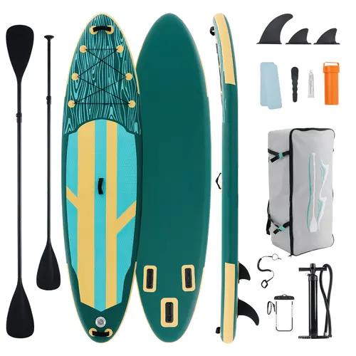 【Deals for You Days】Premium SUP Inflatable Stand Up Paddle Board with 2-in-1 Paddle, Wide Stable Design, Non-Slip Comfort Deck for Adults & Youth