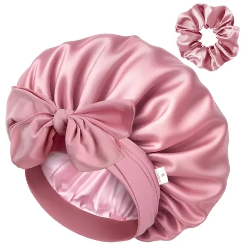 YANIBEST Women's Satin Bonnet - Reversible Double-Layer Night Wear Hair Styling Accessory, Smoothing, Frizz Control, Hydrating, Breathable Haircare for Curly Hair with Elasticity, Heatless Styling,sohochic