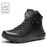 【SohoChic】NORTIV 8 Men's High Top Waterproof Hiking Boots - Lightweight Oxford Fabric Outdoor Footwear, Rubber MD All-Weather Grip, Mesh Liner for Mountaineering, Camping (Back to School TikTok Shop Men's Shoes), Laces