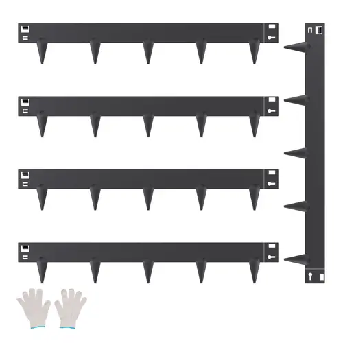 【toolupgrade】VEVOR Galvanized Steel Yard Edging Sets (5 Packs, 39x3 in) - Rust-Resistant, Flexible, Heavy-Duty, Easy-Installation Garden Borders for Outdoor Raised Beds, Defines Flowerbeds Neatly, Interlock Fast Fit Decoration