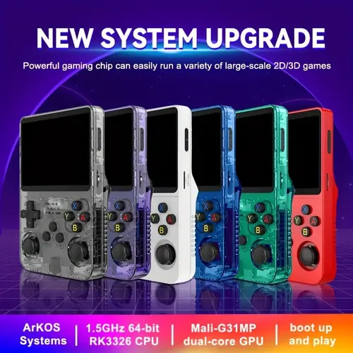 WUDS R36S Retro Handheld Gaming Console - Linux System, 3.5 in IPS Screen, 3000mAH Battery, 64G TF Card, Gaming Stuff, Cool Gifts for Guys, Teen Boy Gift for Holiday,sohochic