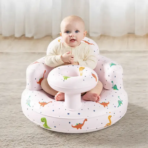 #Summervibes BabyBond Cozy Inflatable Baby Seat with Built-in Air Pump, Toddler Floor Seat for Play Feeding and Bathing - Ages 3-36 Months,  Infant Support Seat for Learn-to-Sit(Dinosaur/Bear/Pumpkin), Baby Furniture, Animals,sohochic