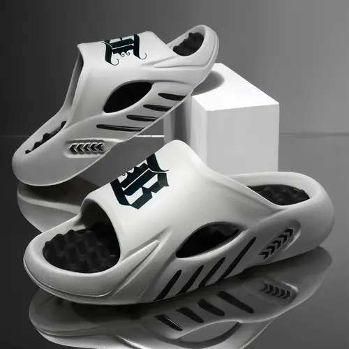 Men's Back-to-Campus Thick-Sole Platform Slip-On Slippers, Soft Cushioned with Air Cushion Support, Ergonomic Ankle Design for All-Day Walking Comfort, All-Seasons Boy Fashion Shoes,sohochic