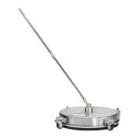 VEVOR 18-in Heavy Duty Pressure Washer Attachment Surface Cleaner, Quick Connect, Rotating Turbo Nozzle, 4 Wheels, 2 Extended Wands, 180° Swivel Head, Max 4000 PSI, 4 Gal/Min, Father's Day Gift Option