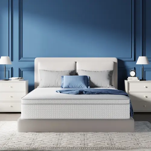 Avenco Supportive Hybrid Queen Size Mattress in a Box - 10/12/14in Medium Firm Memory Foam-Pocket Spring with High Density Foam, Ergonomic Back Pain Relief, Cooling Bedding, CertiPUR-US Certified, Full Size Option,sohochic