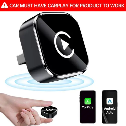 Yurnlv 2026 New Wireless CarPlay Adapter - iPhone & Android Compatible with Quick connection, Hands-Free Calling Car Gadgets