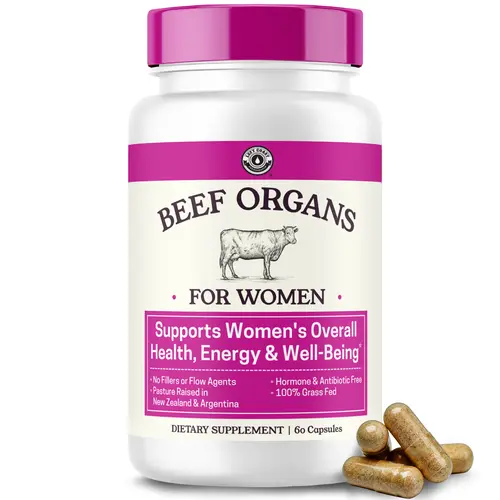 Beef Organ Supplement for Women - Beef Liver, Kidney, Heart and Uterus Tissue, Supports Women's Overall Energy and Health - Pasture Raised in New Zealand - No Fillers or Flow Agents #TikTokShopSummerSale